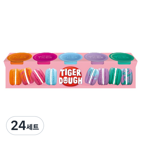 마이리틀타이거 유아용 도우 촉감놀이 클레이, 파스텔팩, 85g, 24세트