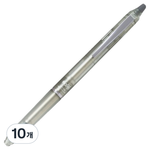 파이롯트 프릭션 볼 노크 존 볼펜 0.5mm, 뉴트럴 클리어, 10개