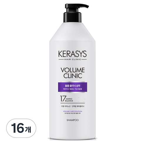 케라시스 볼륨 클리닉 단백질 샴푸 플로럴파우더향, 980ml, 16개