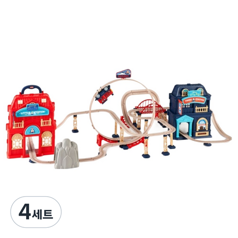 마이리틀타이거 타이거 엔진 롤러코스터 트레인 완구 세트, 4세트