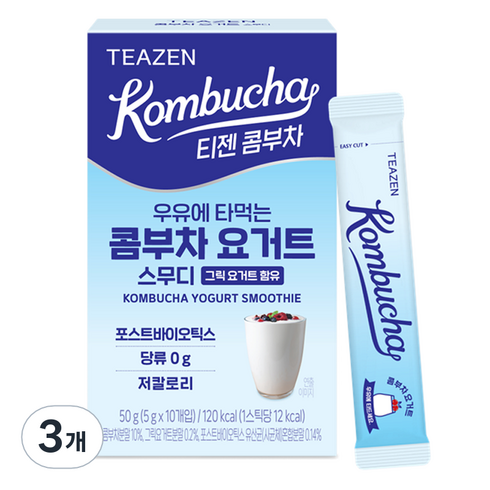 티젠 요거트 스무디 콤부차, 3개, 10개입, 5g