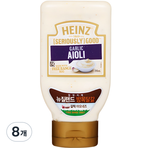 하인즈 굿 갈릭 아이올리 마요네즈, 295ml, 8개
