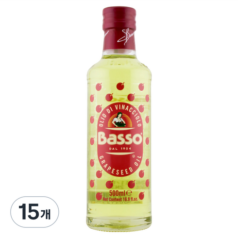 Basso 포도씨유, 500ml, 15개