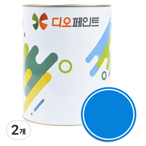 디오페인트 세라믹 플러스 결로 곰팡이 방지용 페인트, 비비드36 비비드블루, 1L, 2개