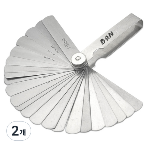 공구엔 틈새 25날 필러 게이지 리프형 100mm 100A-25, 2개