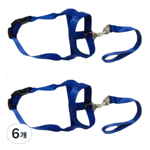 펫나인 강아지 나일론 심플 입마개 L, 블루, 6개