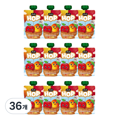 아넬라 생과일 짜먹는 외출용 아넬라 HOP, 100g, 36개, 애플망고