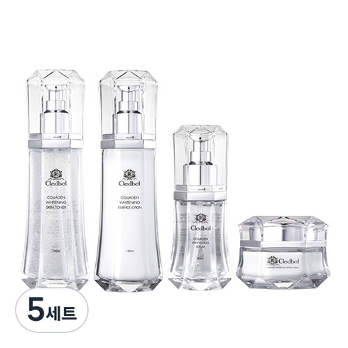끌레드벨 콜라겐 화이트닝 스킨토너 + 에센스 로션 + 세럼 + 크림 세트, 5세트