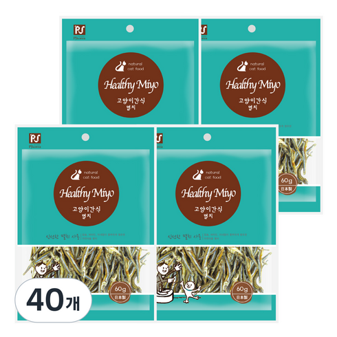 헬씨미요 저온건조 고양이간식, 멸치, 60g, 40개