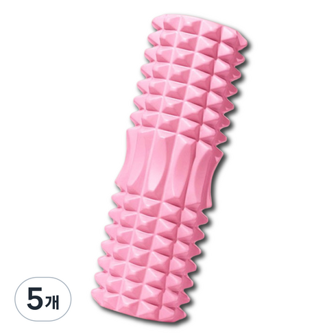 던핏 돌기 지압 마사지 폼롤러, 핑크, 5개