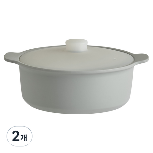 실리팟 프리미엄 실리콘 깊은 찜기, 그레이, 2개