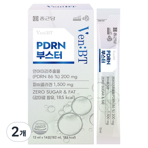 벤비티 PDRN 부스터 14p, 2개, 182ml