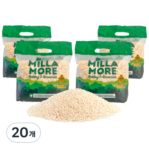 밀라모어 햄스터 아스펜 소프트 베딩, 700g, 20개