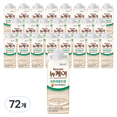 뉴케어 완전 균형영양식 오트아몬드맛, 200ml, 72개