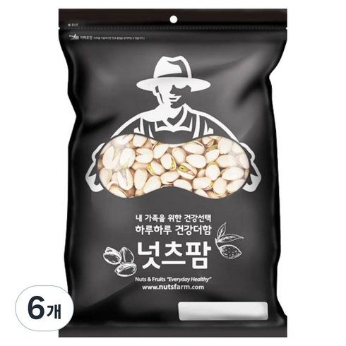 넛츠팜 구운 피스타치오 가염, 450g, 6개