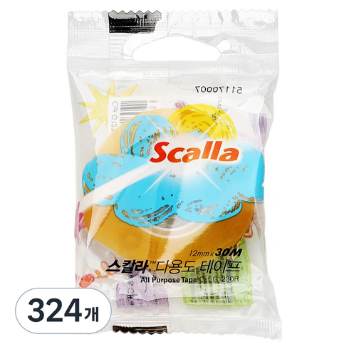 스칼라 골드테이프 12mm x 30m 리필 G1230R, 324개