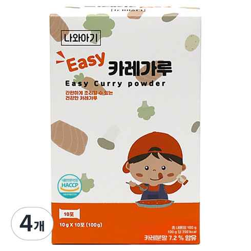 나와아기 유아용 카레가루 10p, 100g, 4개