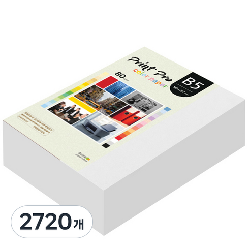 종이문화 프린트 프로 칼라복사지 No 30 스노우화이트 80g, B5, 2720개
