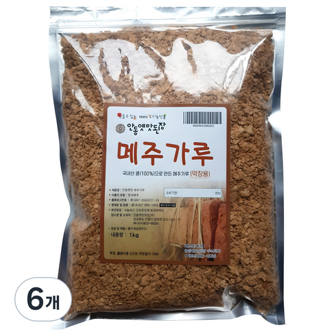 안동옛맛된장 막장용 메주가루, 6개, 1kg