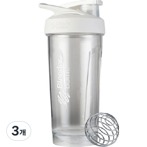 블랜더보틀 스트라다 트라이탄, 화이트, 828ml, 3개