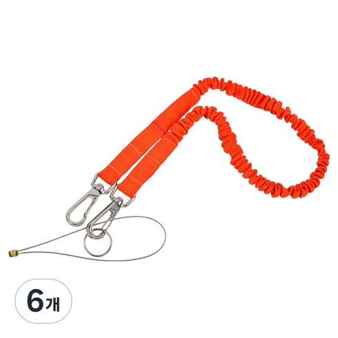 케이디와이 이탈방지끈 안전 로프 5kg KSR-5, 혼합색상, 6개