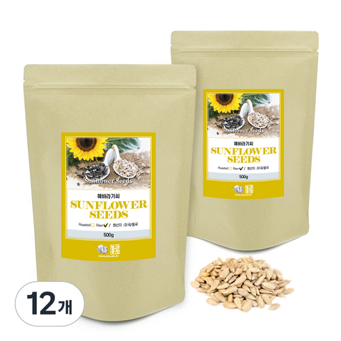 견과공장 해바라기씨, 12개, 500g