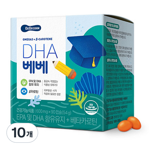 베베쿡 DHA 베베 아동 건강기능식품, 90정, 10개