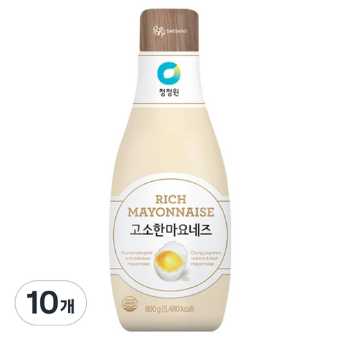 청정원 고소한 마요네즈, 800g, 10개
