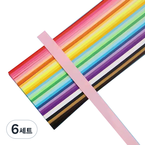 미소로운 이벤트 양면 별 종이접기 멀티페이퍼 컬러믹스 1350p 세트, 6세트, 27색