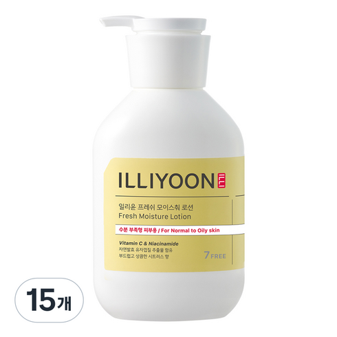 일리윤 프레쉬 모이스춰 로션 시트러스향, 350ml, 15개