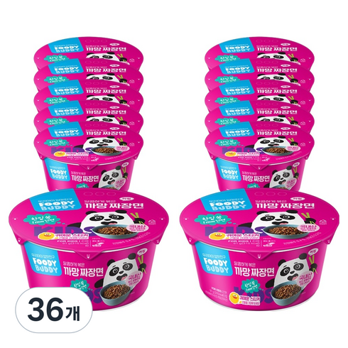 푸디버디 까망짜장면 컵, 91g, 36개