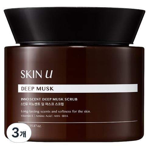 스킨유 이노센트 스크럽 딥 머스크, 450g, 3개