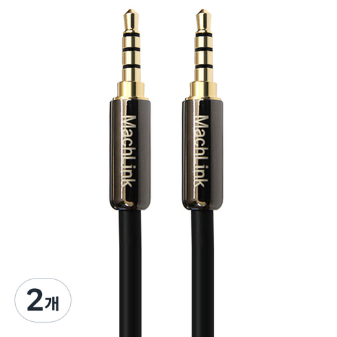 마하링크 3.5mm 4극 스테레오 AUX 고급형 오디오 케이블, ML-ST4H100(10M), 혼합 색상, 2개