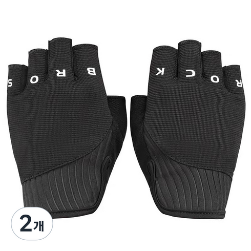 락브로스 라이드브로 자전거 반장갑 양손착용 S776BK, 블랙, 2개