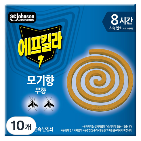 에프킬라 모기향 내추럴무향 10p, 10개, 136g