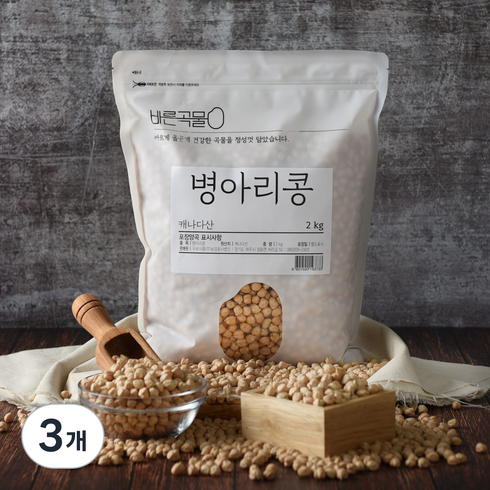 두보식품 바른곡물 병아리콩, 2kg, 3개