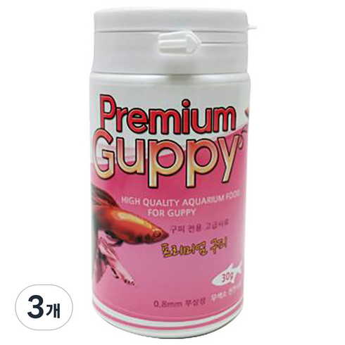 서울아쿠아룸 프리미엄 구피 사료, 80g, 3개
