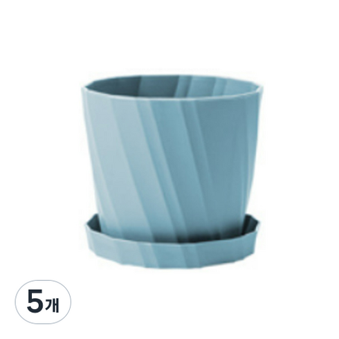 바이아 파스텔 플라스틱 화분, 블루, 5개
