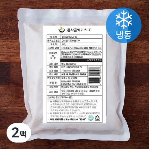 엠에스푸드 돈사골엑기스 C (냉동), 1kg, 2팩