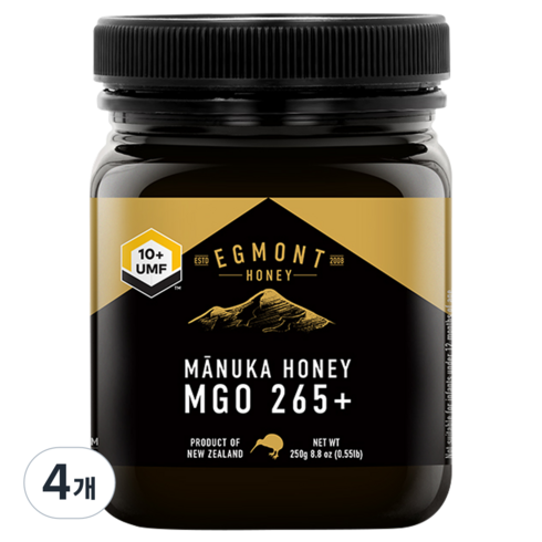 에그몬트 UMF 10+ MGO 265+ 마누카꿀, 250g, 4개