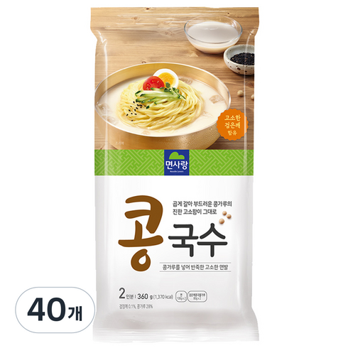 면사랑 콩국수, 360g, 40개
