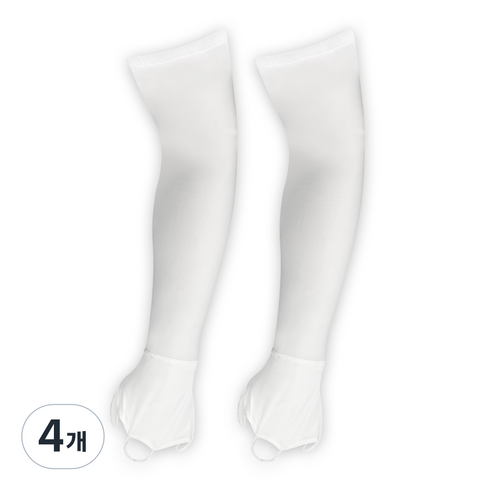 스킨쿨러 남성용 시원한 봉제 고리 토시 왼손용 2p, WHITE, 4개