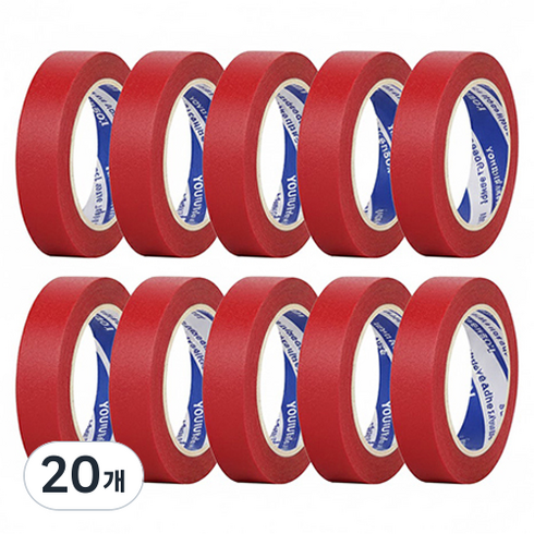 OON 마스킹 테이프 빨간색 15mm, 20개