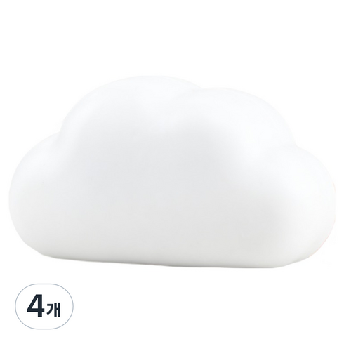 토이토 구름 크런치 슬랑이 스트레스볼 말랑이 스퀴시, 화이트, 4개, 110g