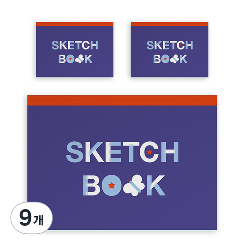 뮤엠교육 뮤고랑 뜯어 쓰는 스케치북 3p, 297 x 210 mm, 40매, 9개