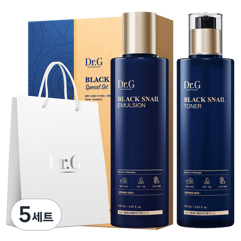 닥터지 블랙 스네일 토너 150ml + 에멀전 150ml 스페셜 2종 세트, 5세트