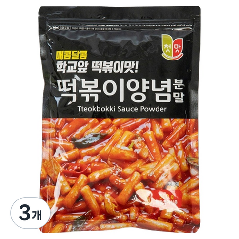 첫맛 떡볶이양념분말 순한맛, 500g, 3개