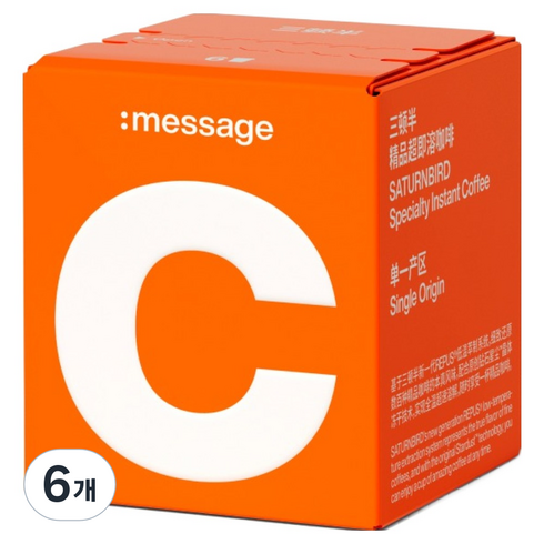 새턴버드 메시지 시리즈 콜드브루 커피 C 싱글 오리진 라이트 로스팅, 3g, 6개입, 6개