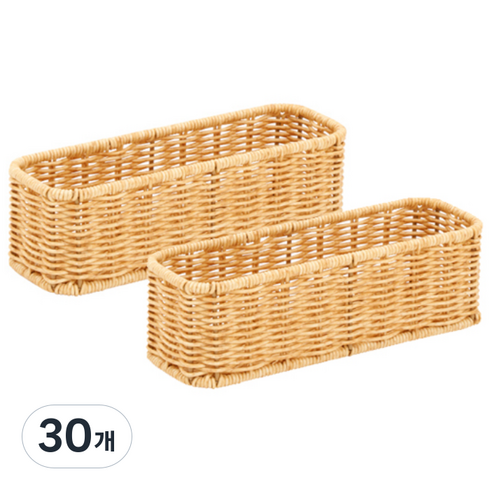 하우스레시피 PP 라탄 1칸 서랍정리대, 베이지, 30개