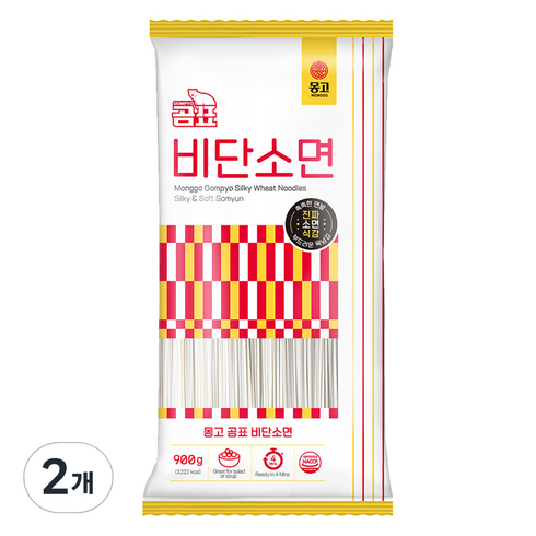 몽고 곰표 비단 소면, 900g, 2개